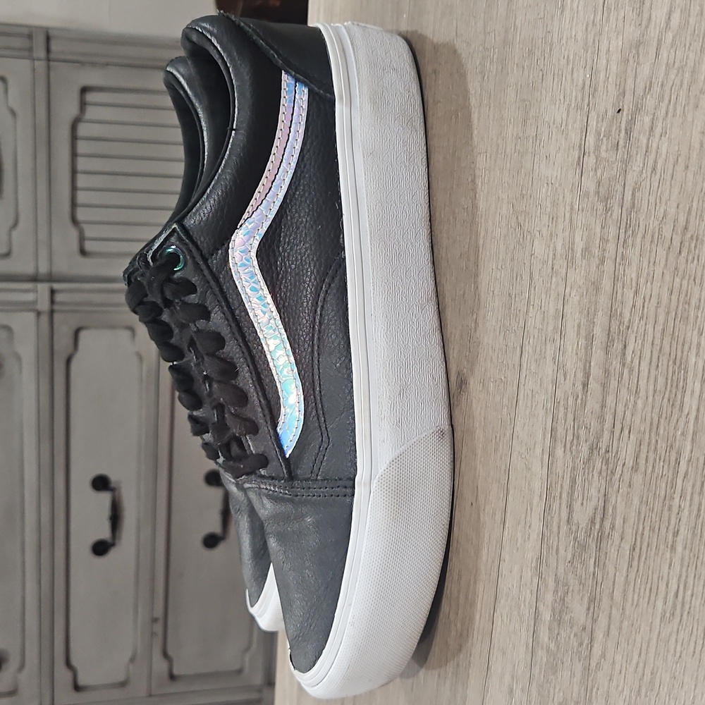 Vans Holo Sidestripe Old Skool Platform Black True White - Men's 8.5 Women’s 10